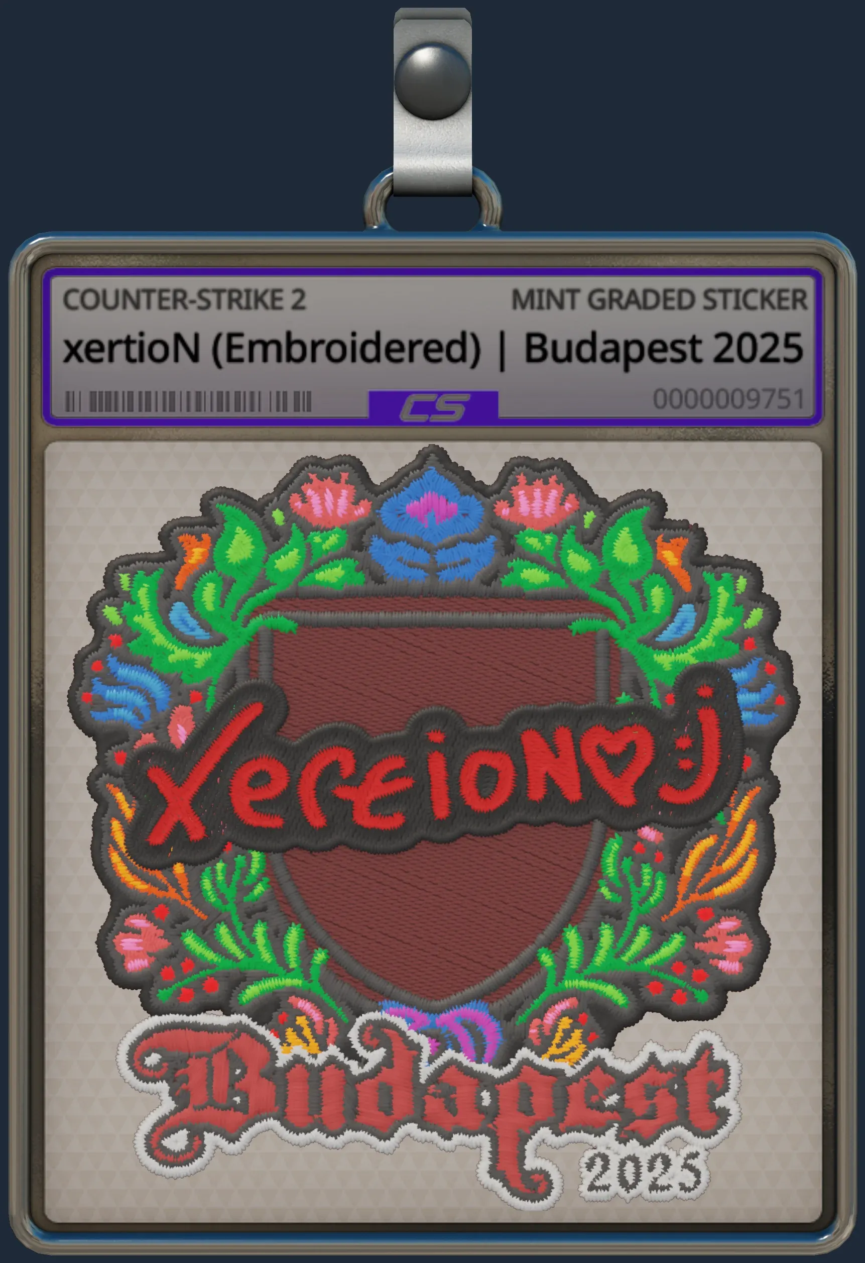Sticker | xertioN (Embroidered) | Budapest 2025
