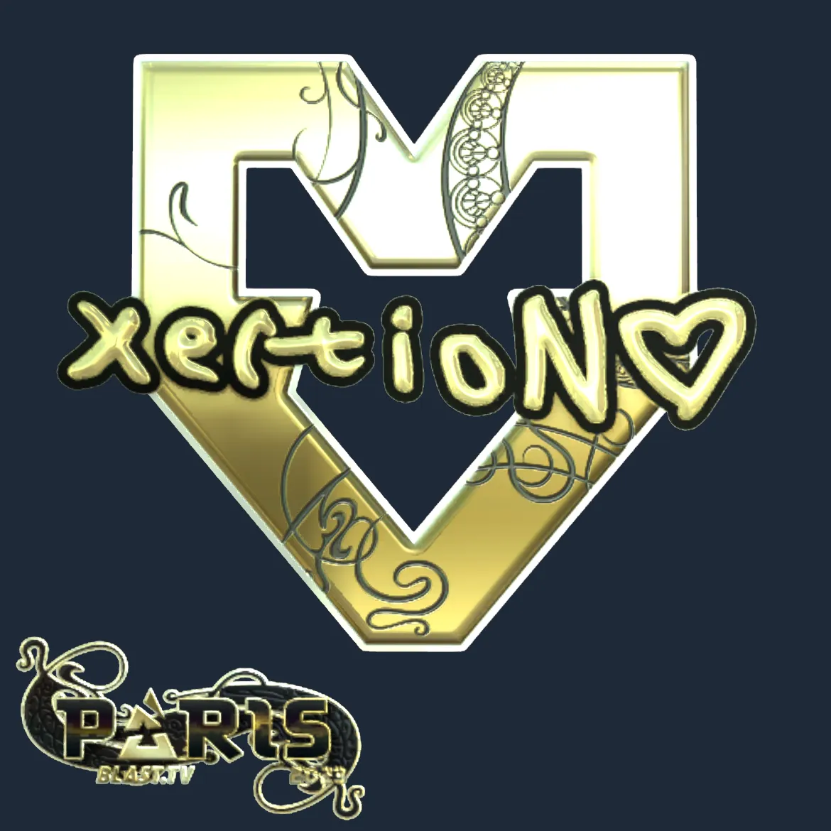 Sticker | xertioN (Gold) | Paris 2023