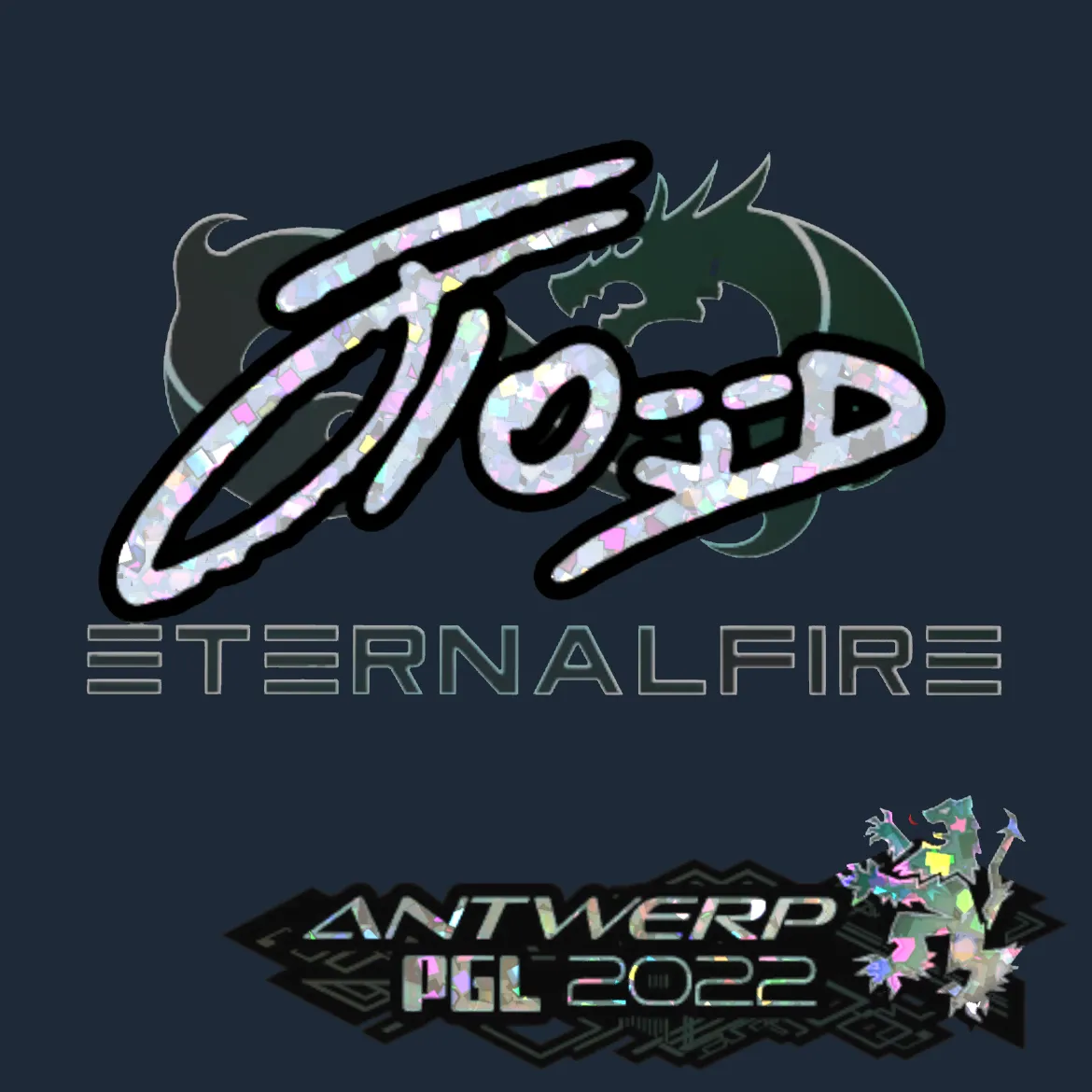 Sticker | xfl0ud (Glitter) | Antwerp 2022