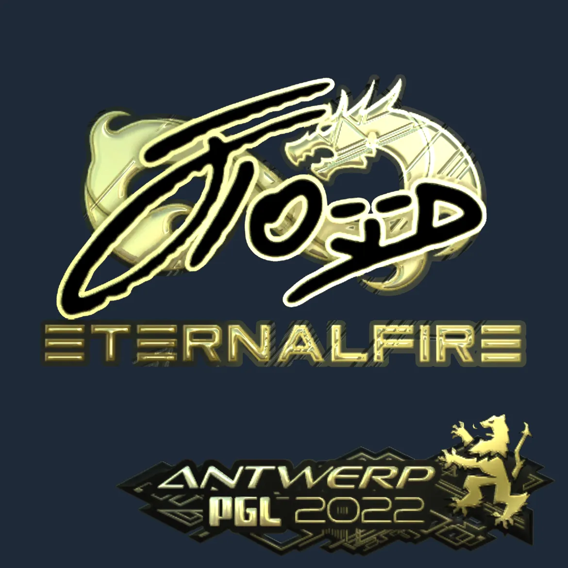 Sticker | xfl0ud (Gold) | Antwerp 2022