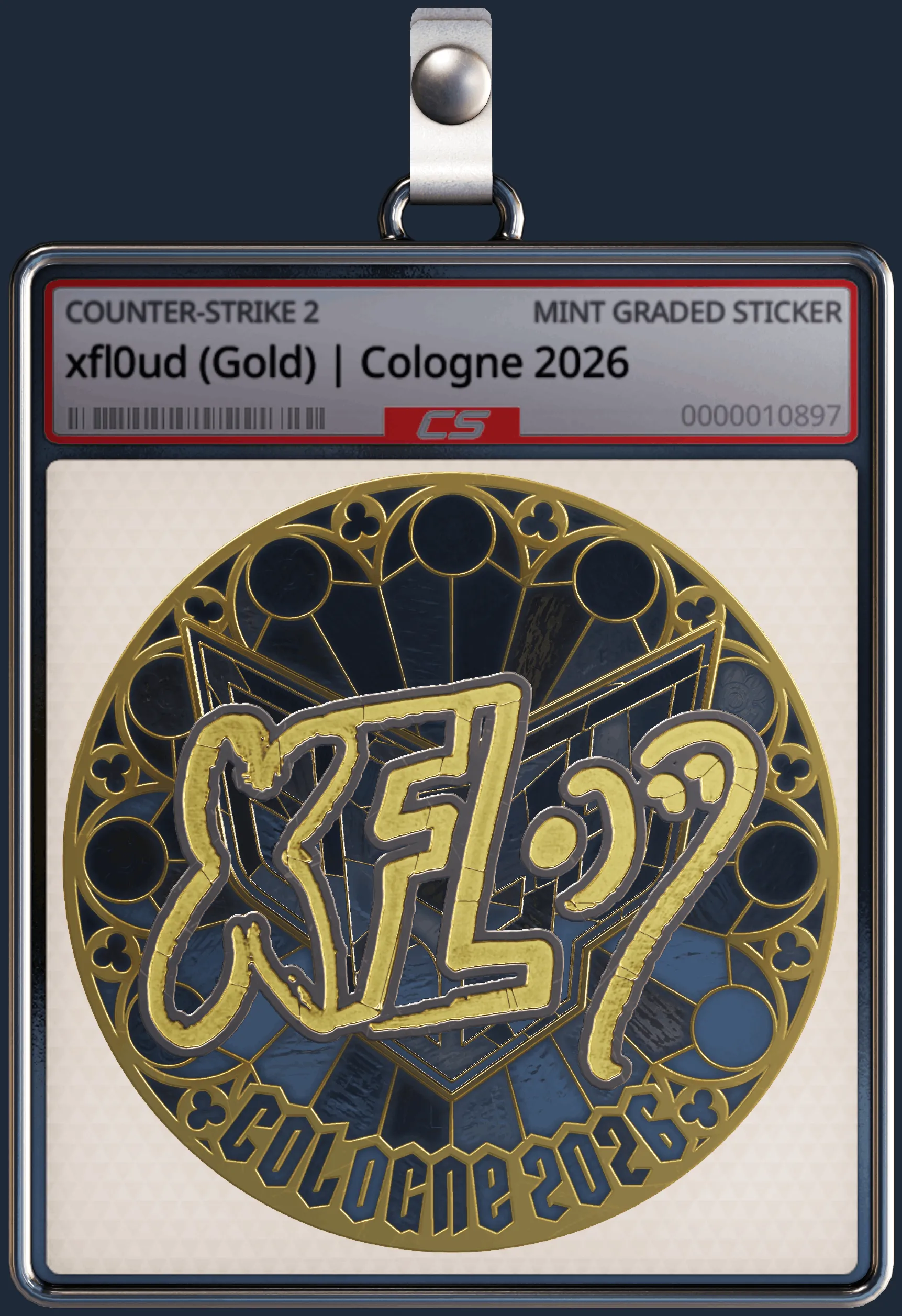 Sticker | xfl0ud (Gold) | Cologne 2026