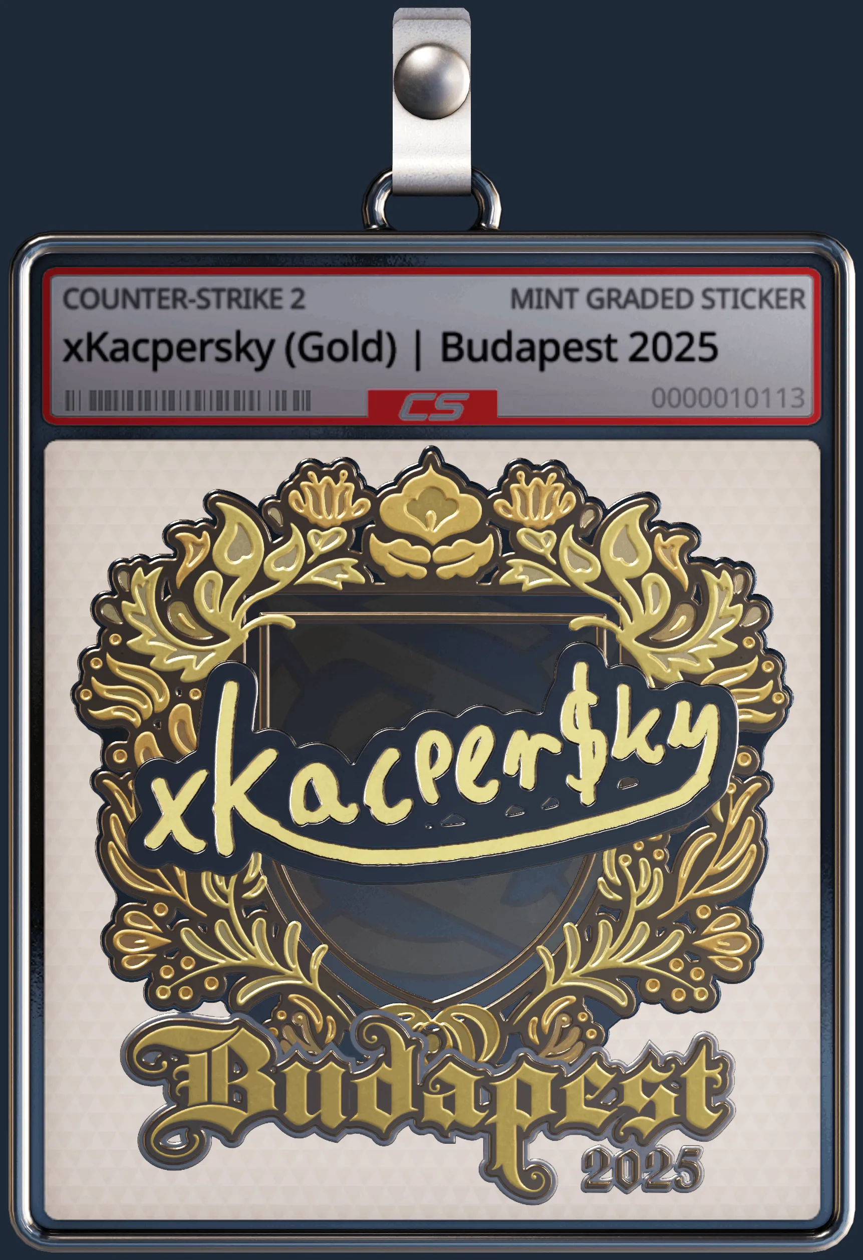 Sticker | xKacpersky (Gold) | Budapest 2025