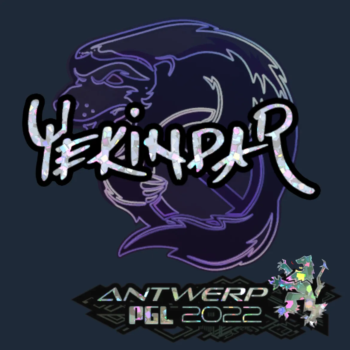 Sticker | YEKINDAR (Glitter) | Antwerp 2022