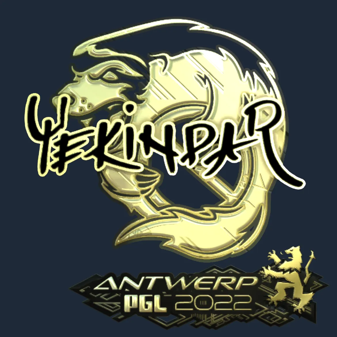 Sticker | YEKINDAR (Gold) | Antwerp 2022
