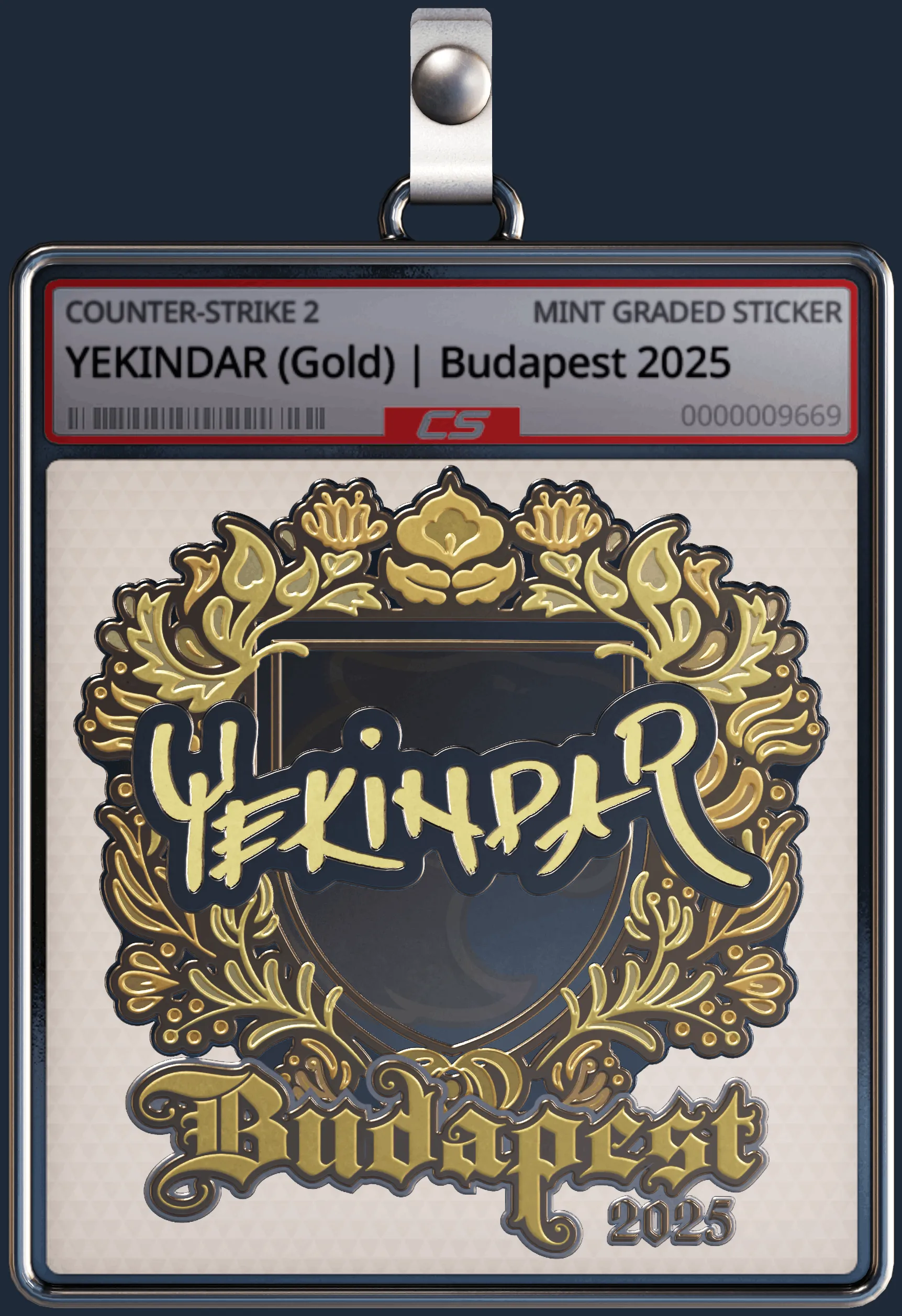 Sticker | YEKINDAR (Gold) | Budapest 2025