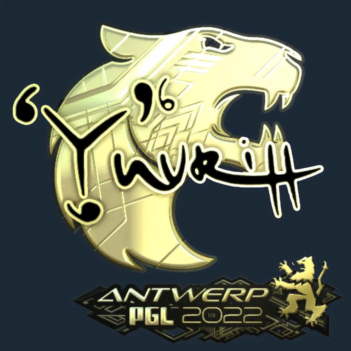 Sticker | yuurih (Gold) | Antwerp 2022