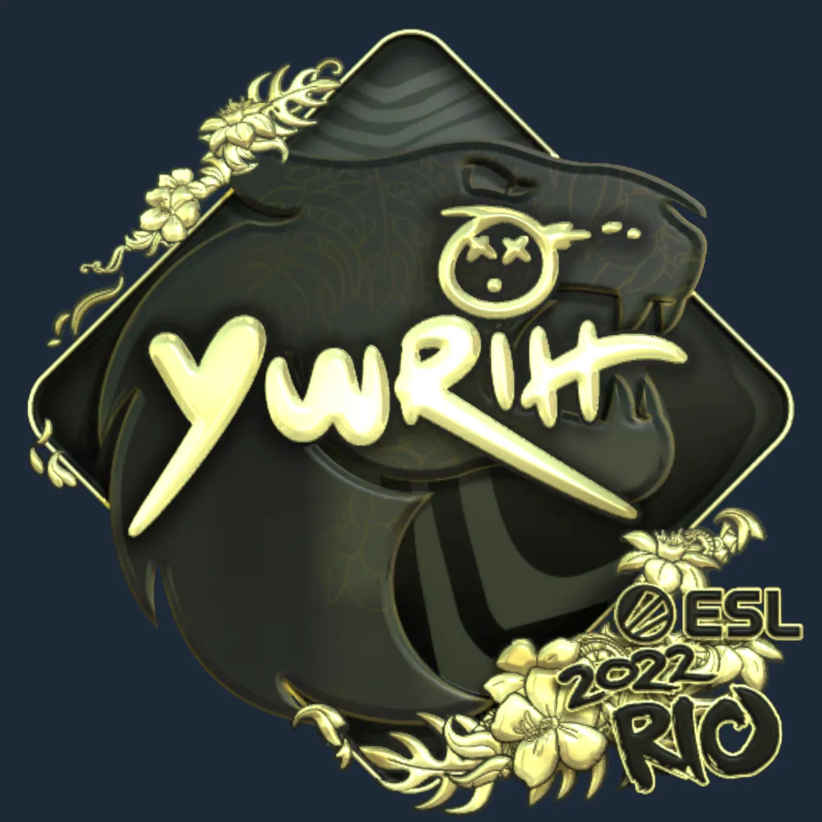 Sticker | yuurih (Gold) | Rio 2022