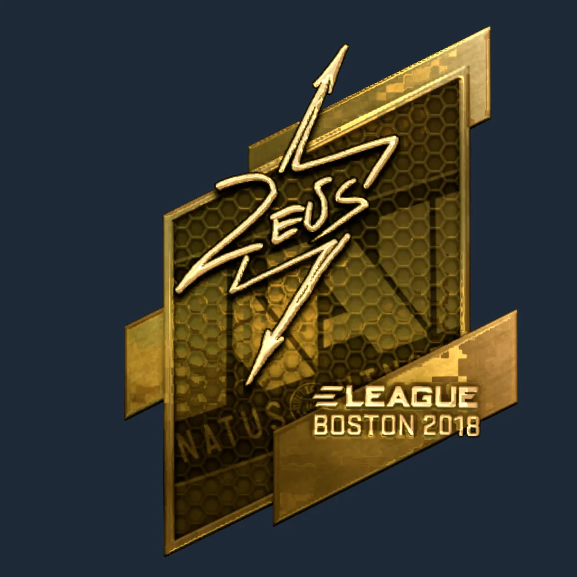 Sticker | Zeus (Gold) | Boston 2018