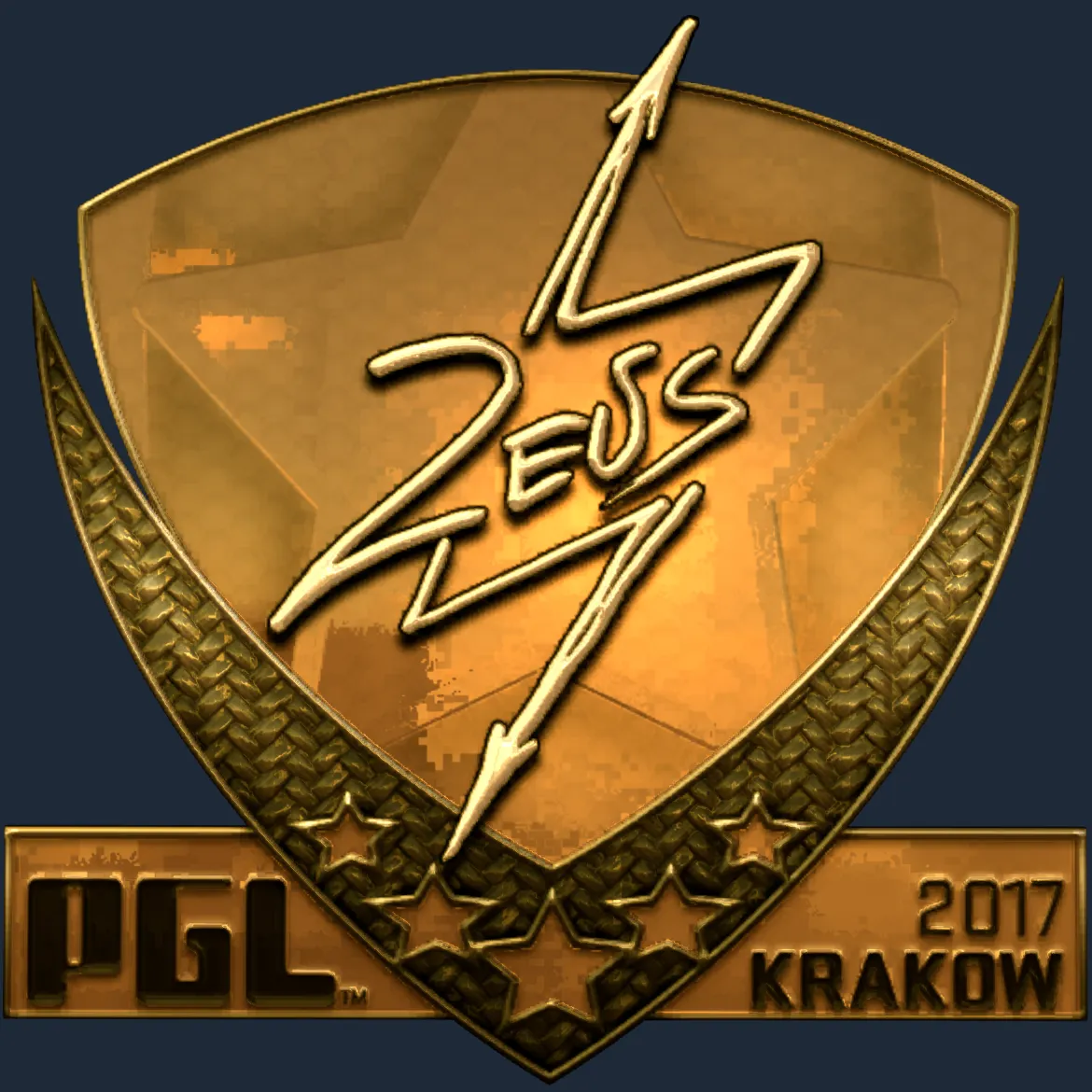 Sticker | Zeus (Gold) | Krakow 2017