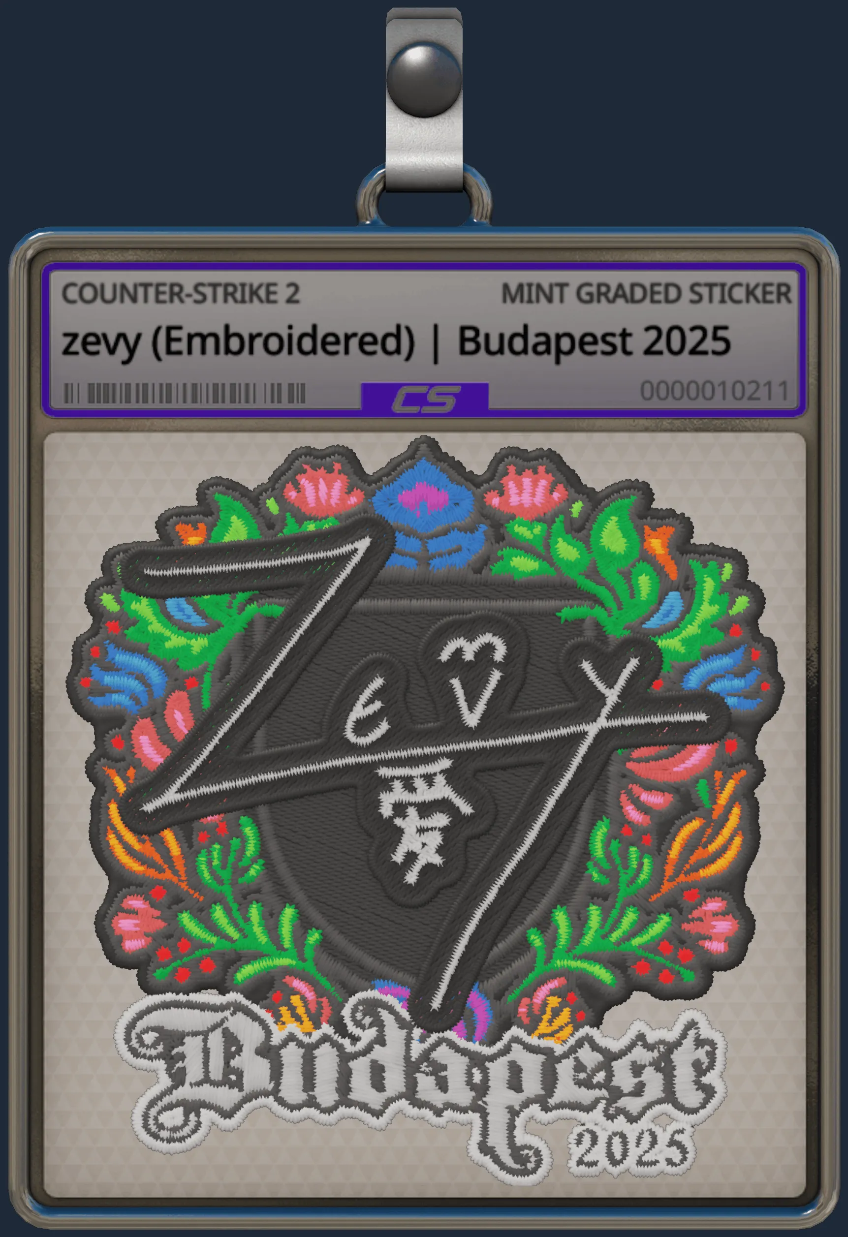 Sticker | zevy (Embroidered) | Budapest 2025