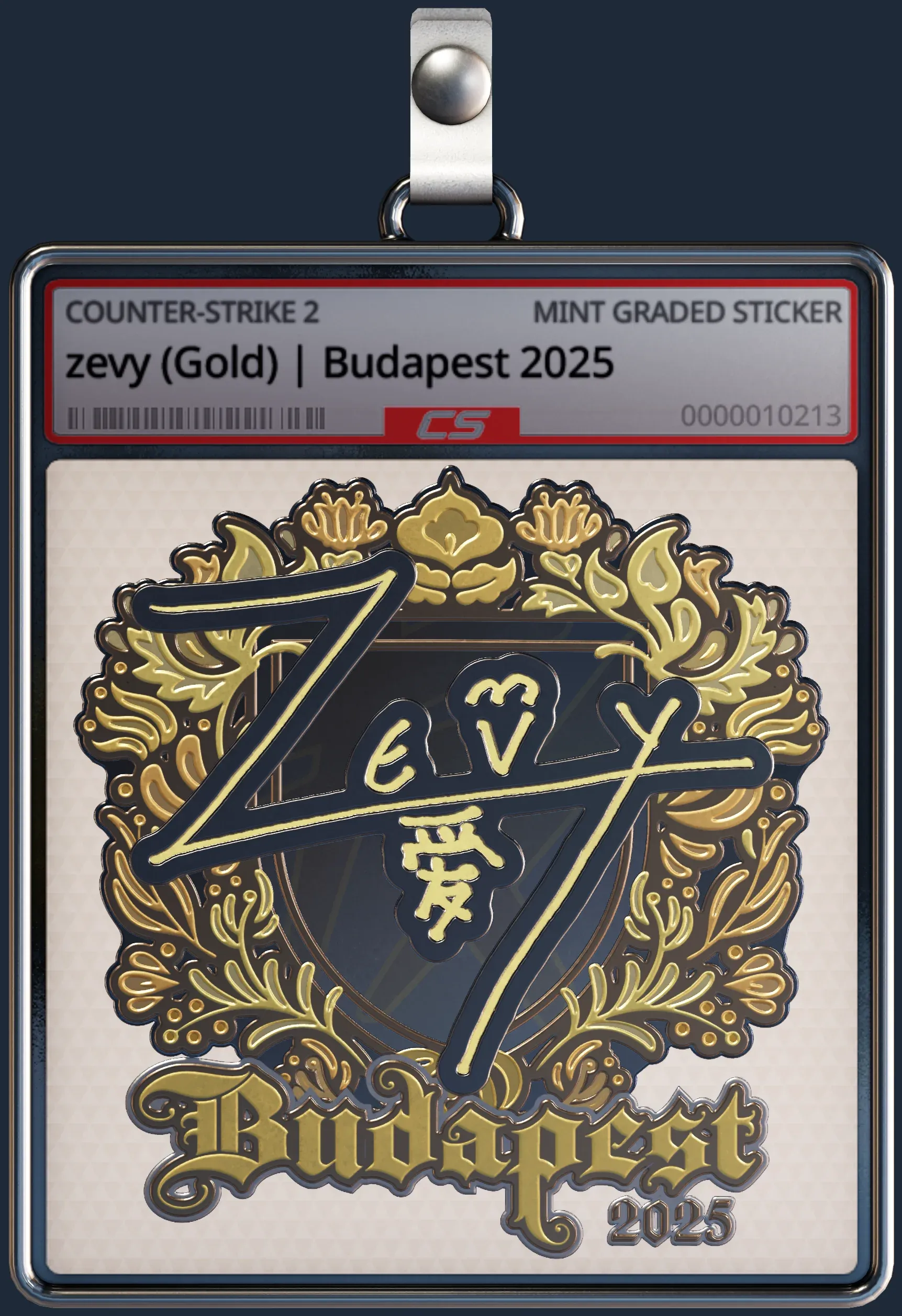 Sticker | zevy (Gold) | Budapest 2025