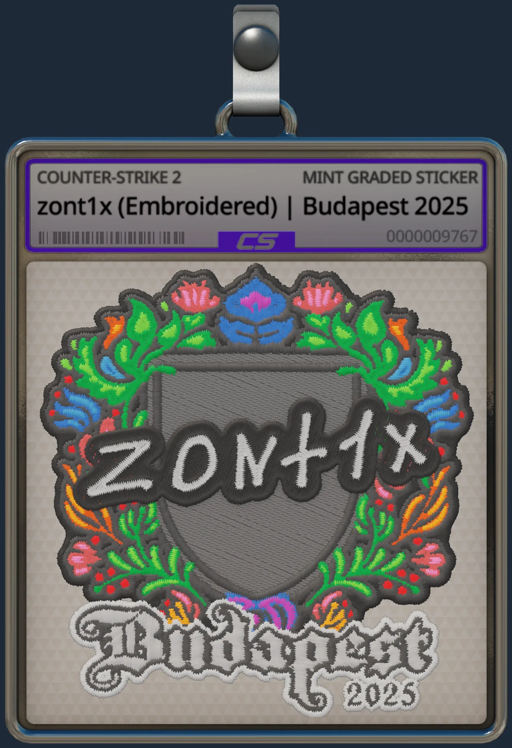 Sticker | zont1x (Embroidered) | Budapest 2025