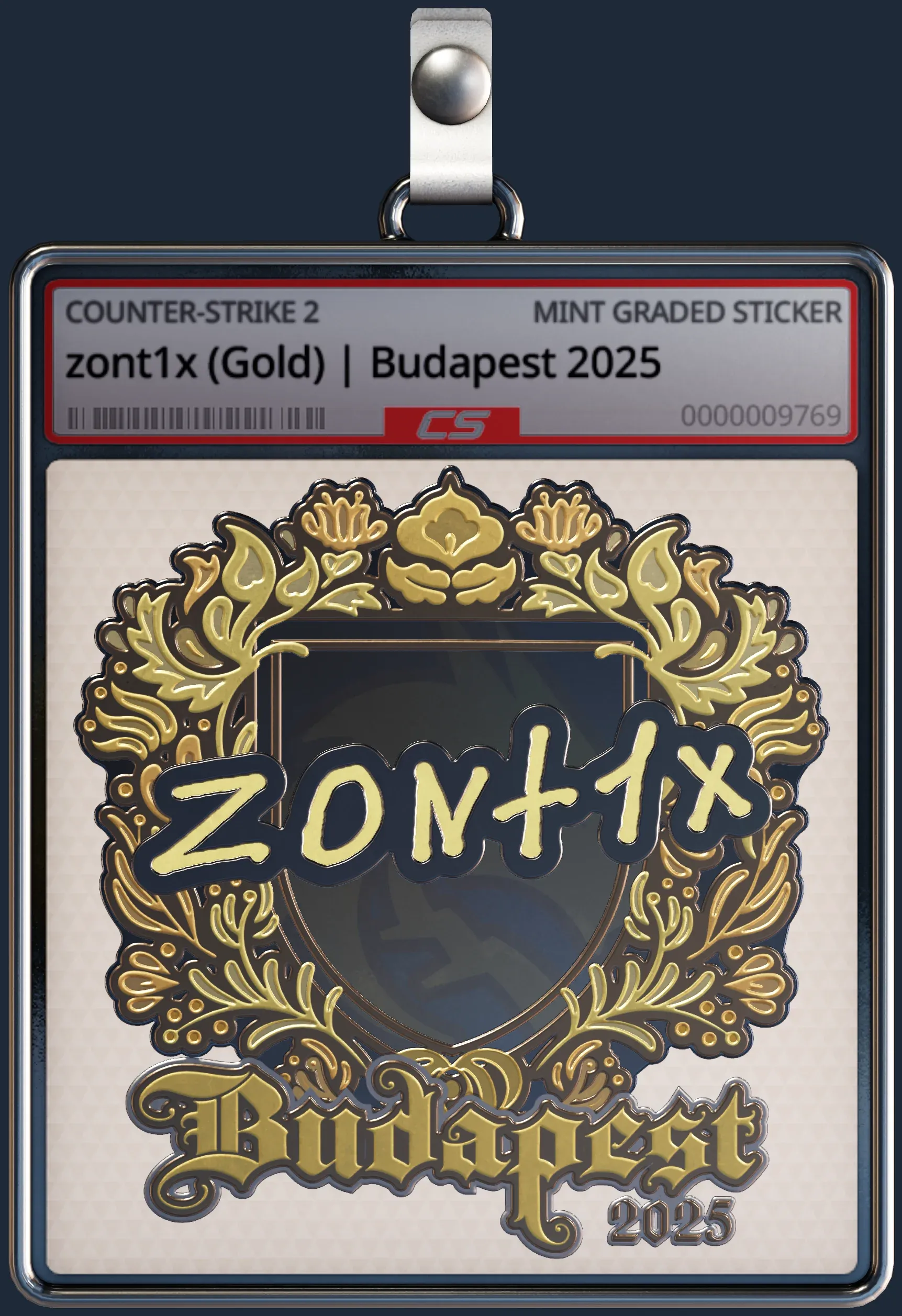 Sticker | zont1x (Gold) | Budapest 2025