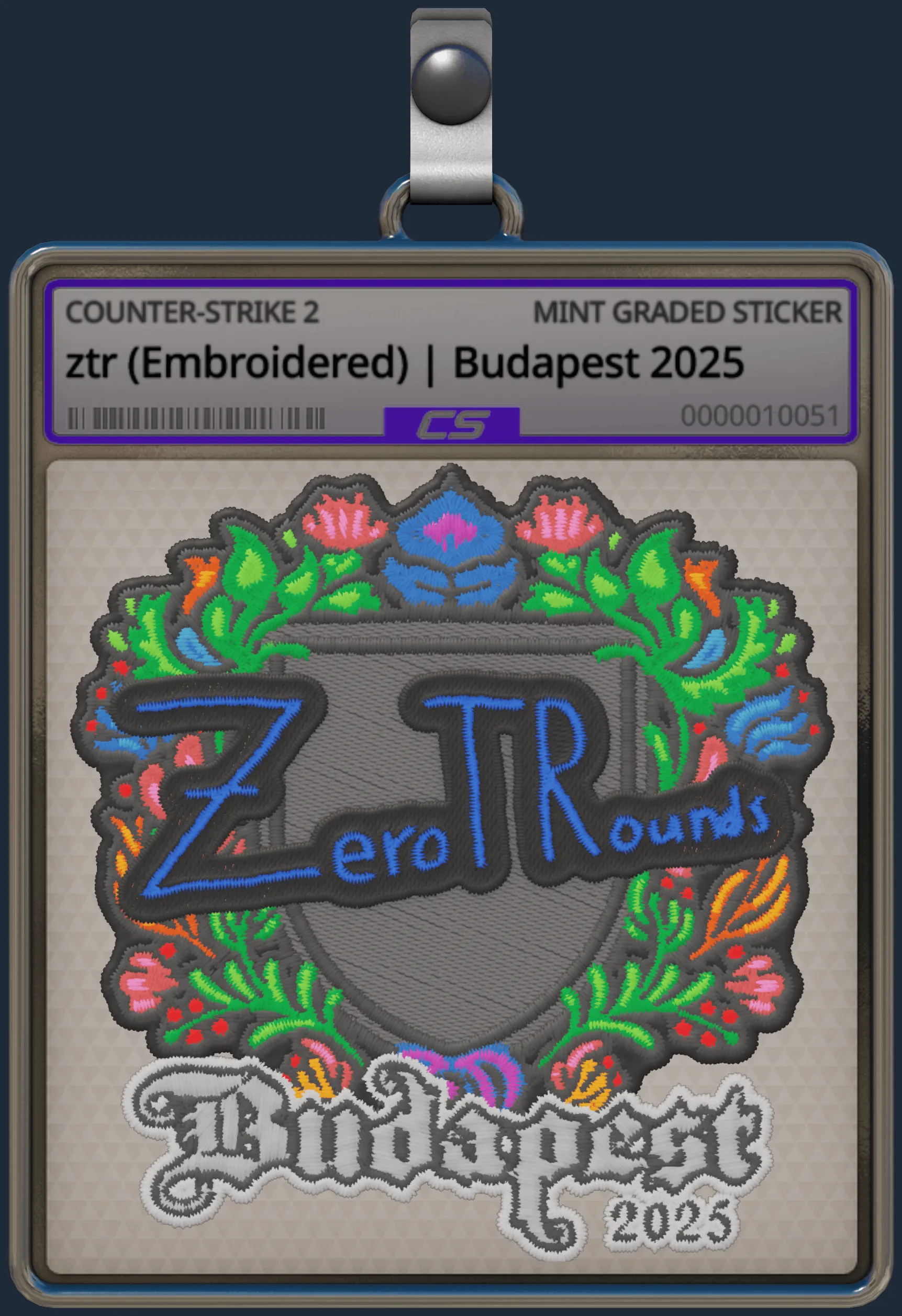 Sticker | ztr (Embroidered) | Budapest 2025