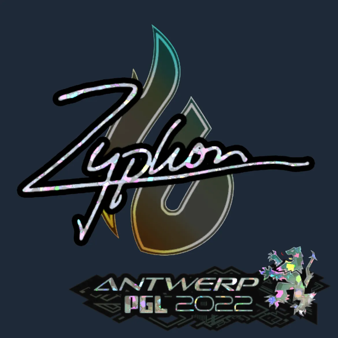 Sticker | Zyphon (Glitter) | Antwerp 2022