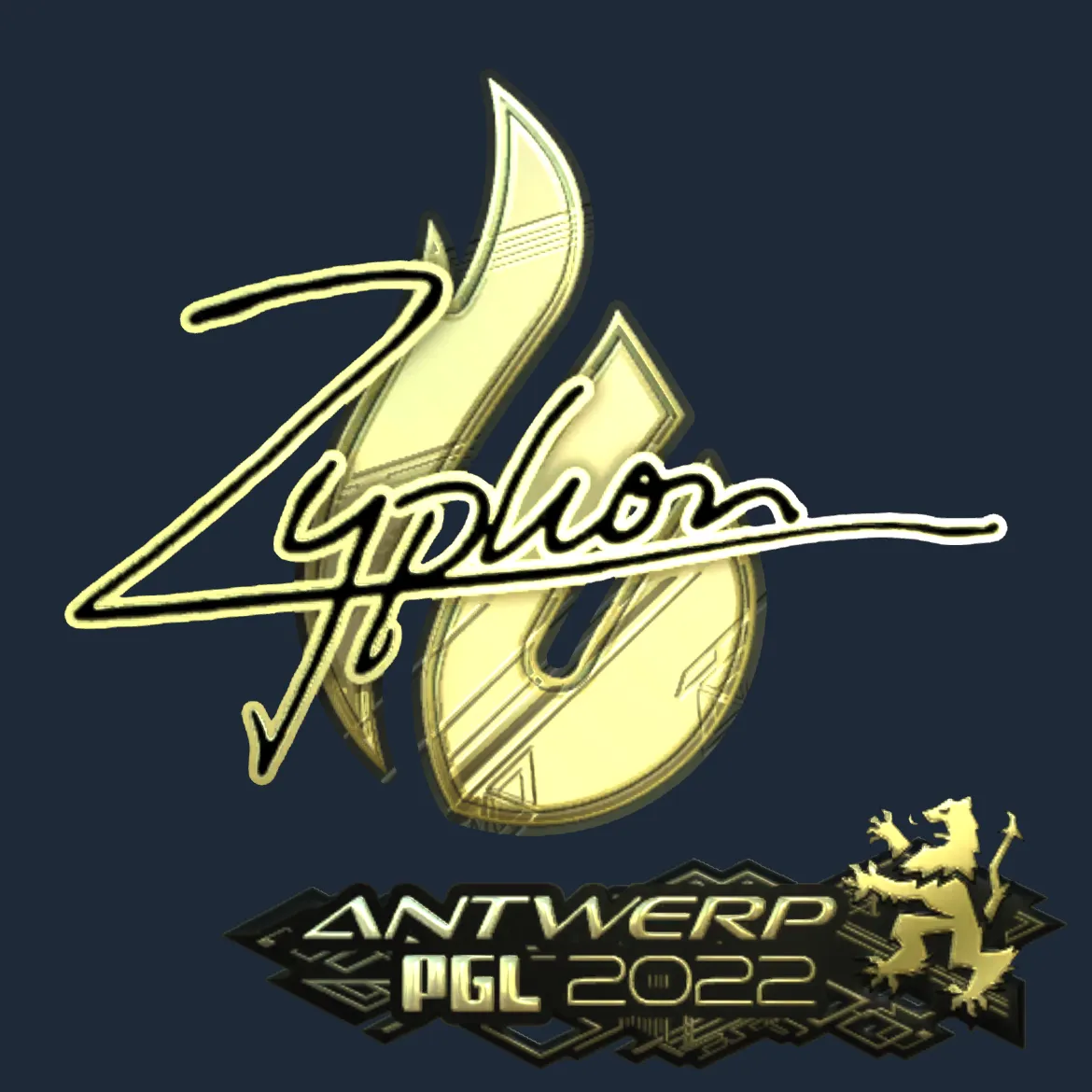 Sticker | Zyphon (Gold) | Antwerp 2022