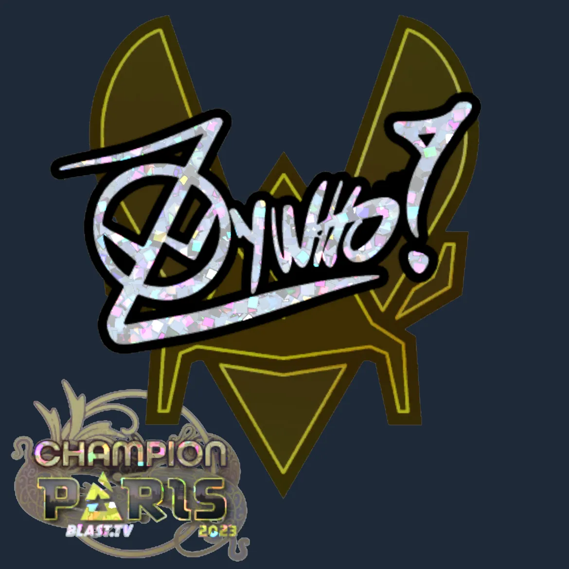 Sticker | ZywOo (Glitter, Champion) | Paris 2023