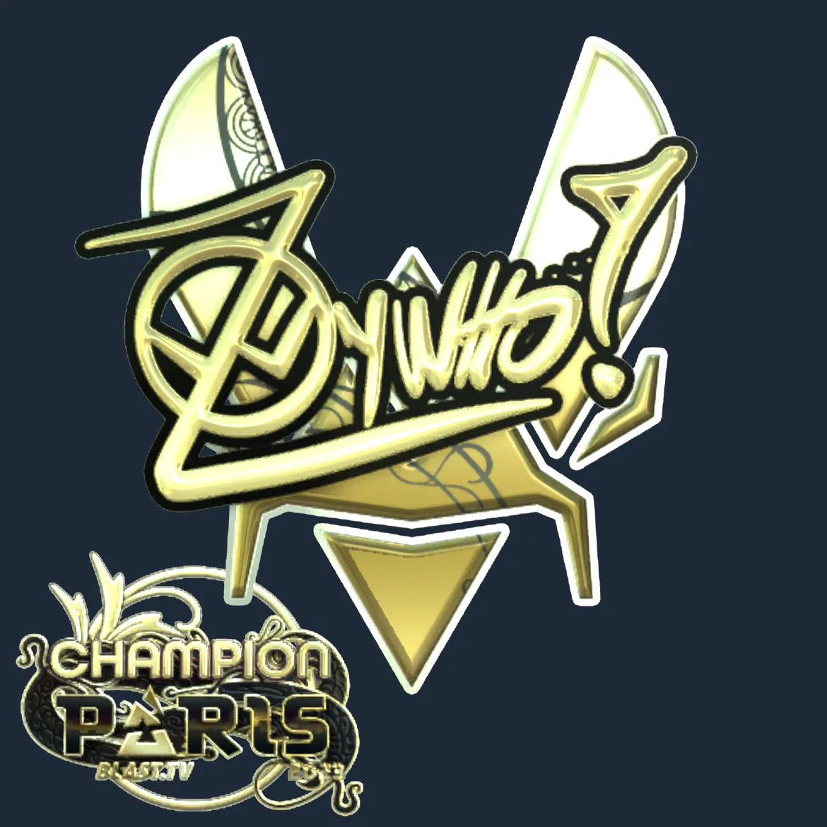 Sticker | ZywOo (Gold, Champion) | Paris 2023