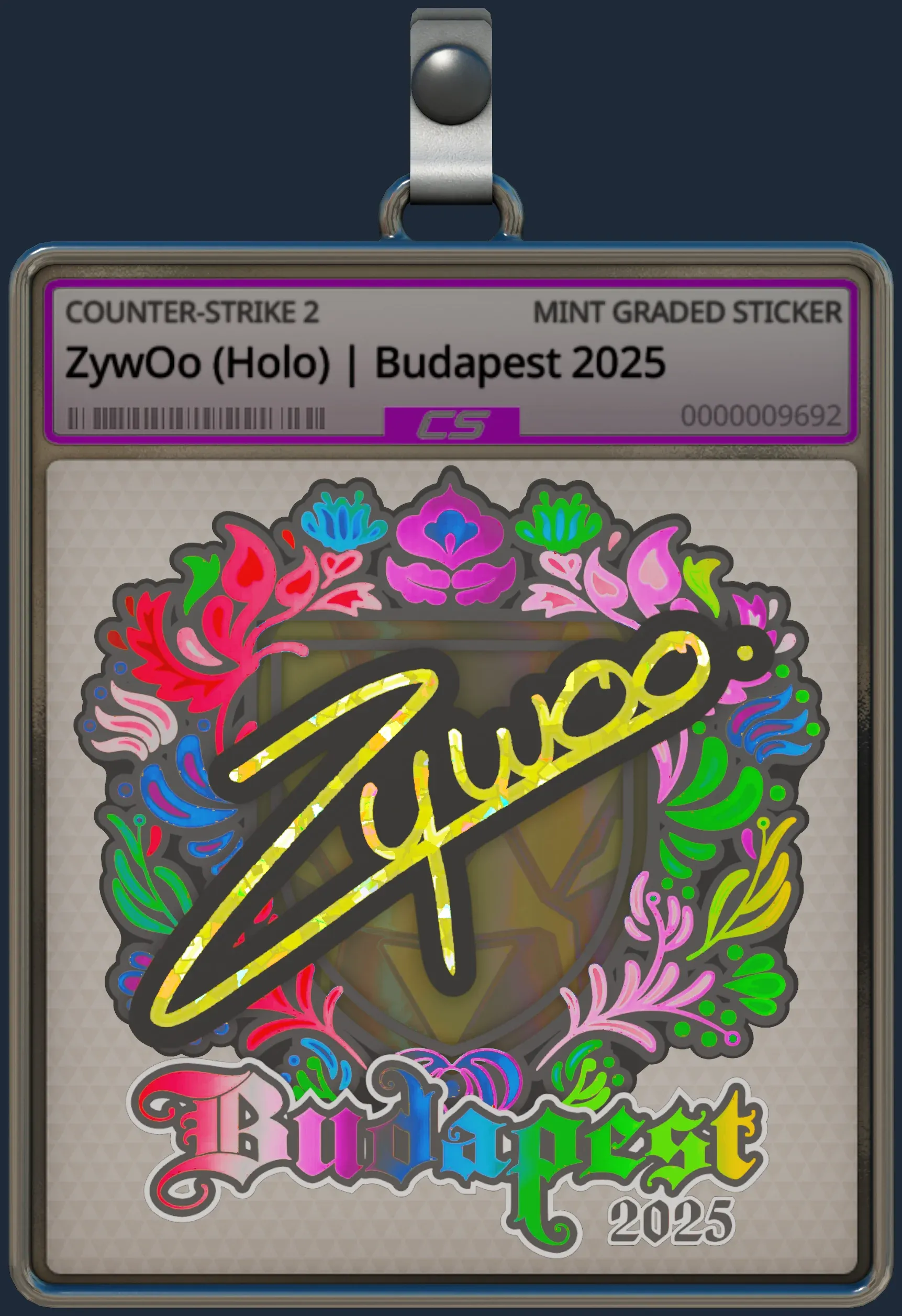 Sticker | ZywOo (Holo) | Budapest 2025