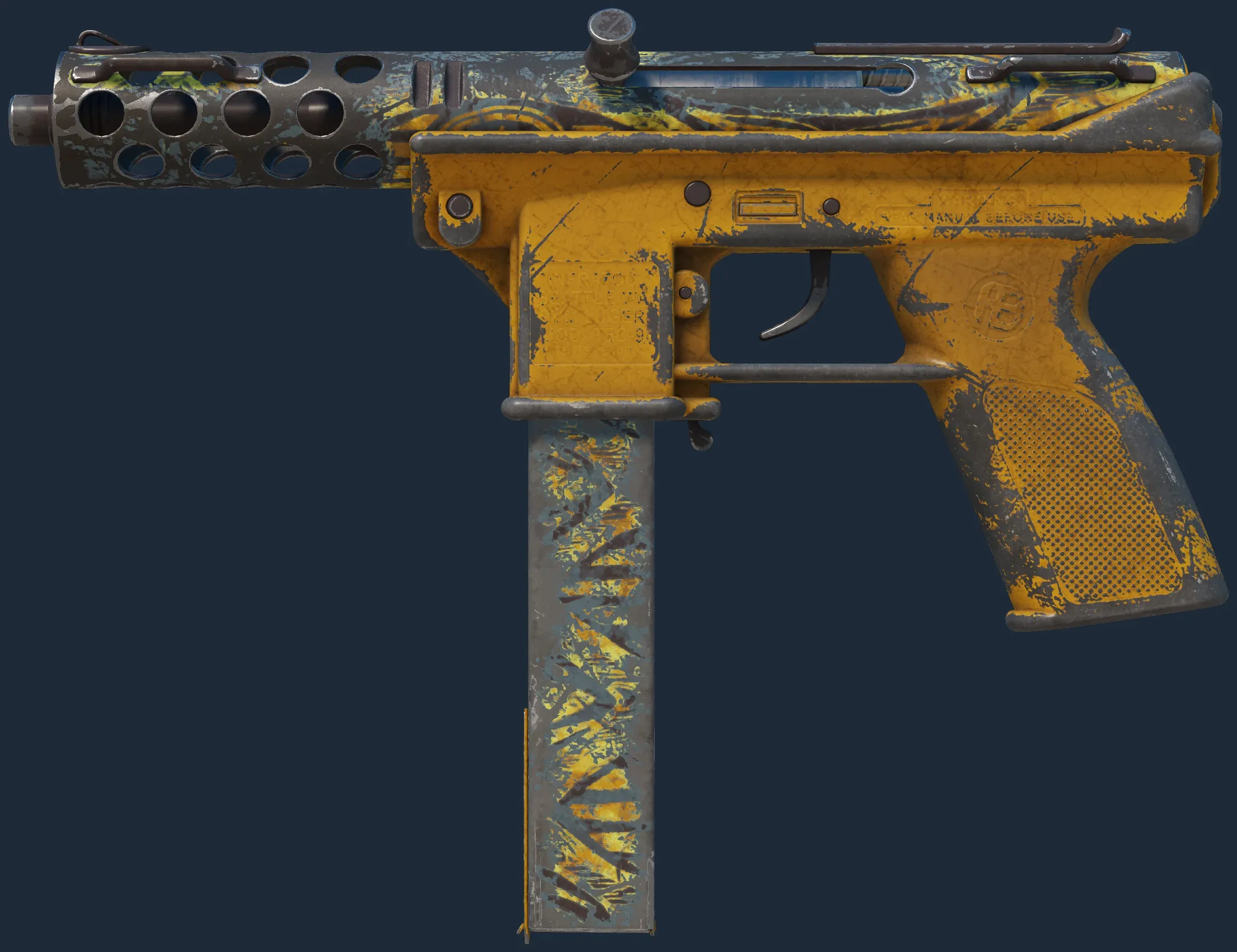 Tec-9 | Banana Leaf (Battle-Scarred)