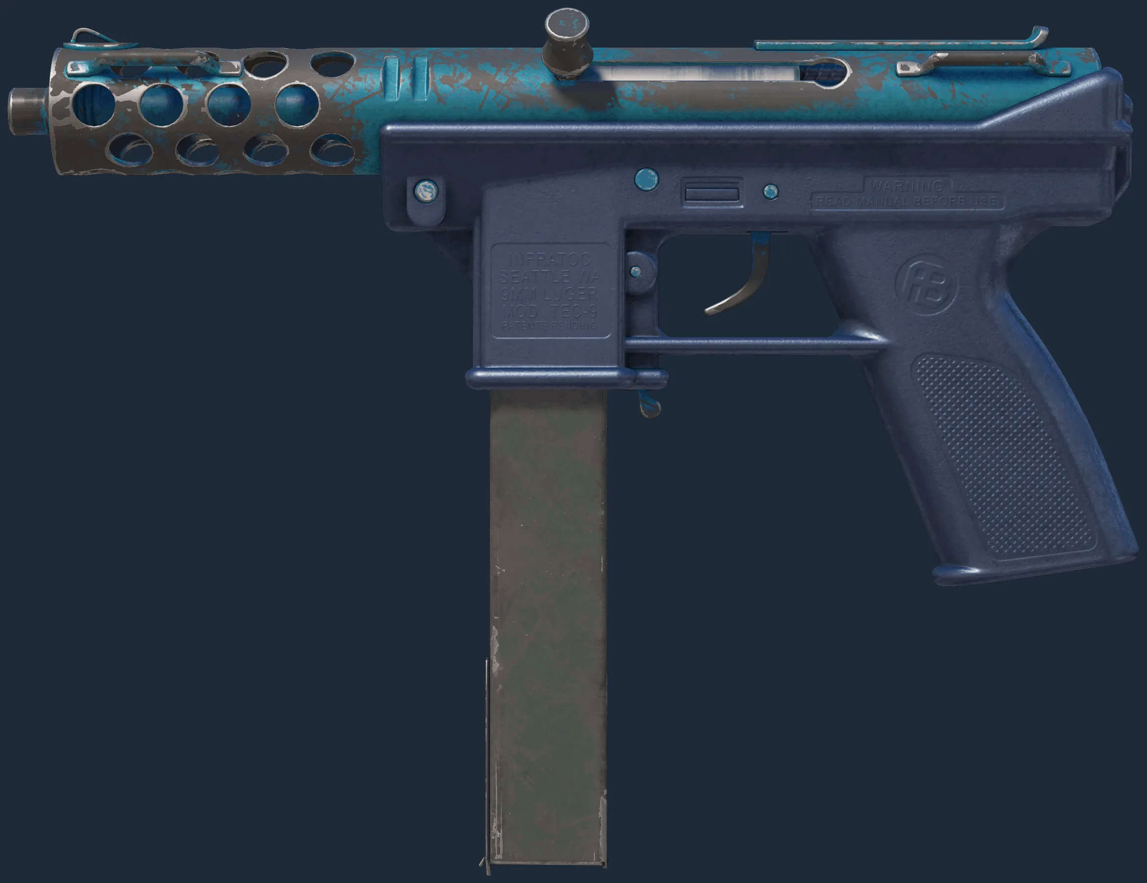 Tec-9 | Blue Blast (Battle-Scarred)