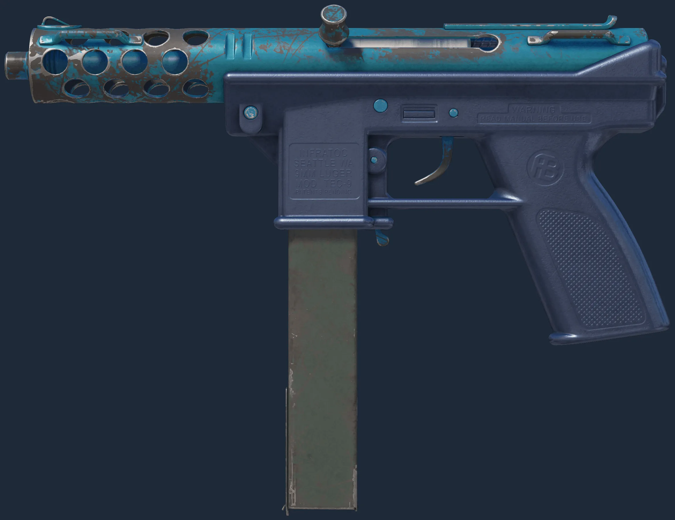 Tec-9 | Blue Blast (Well-Worn)