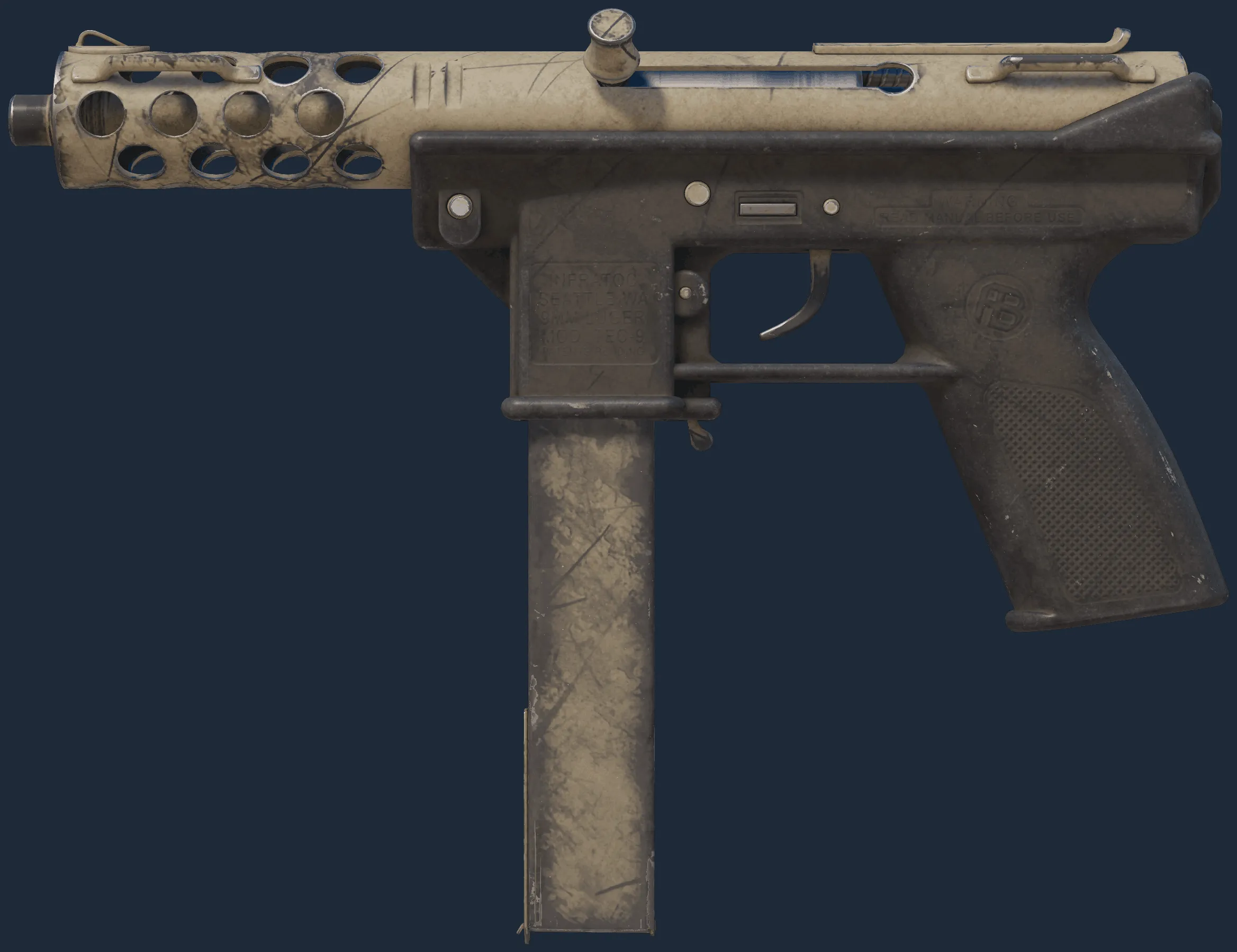 Tec-9 | Raw Ceramic (Battle-Scarred)