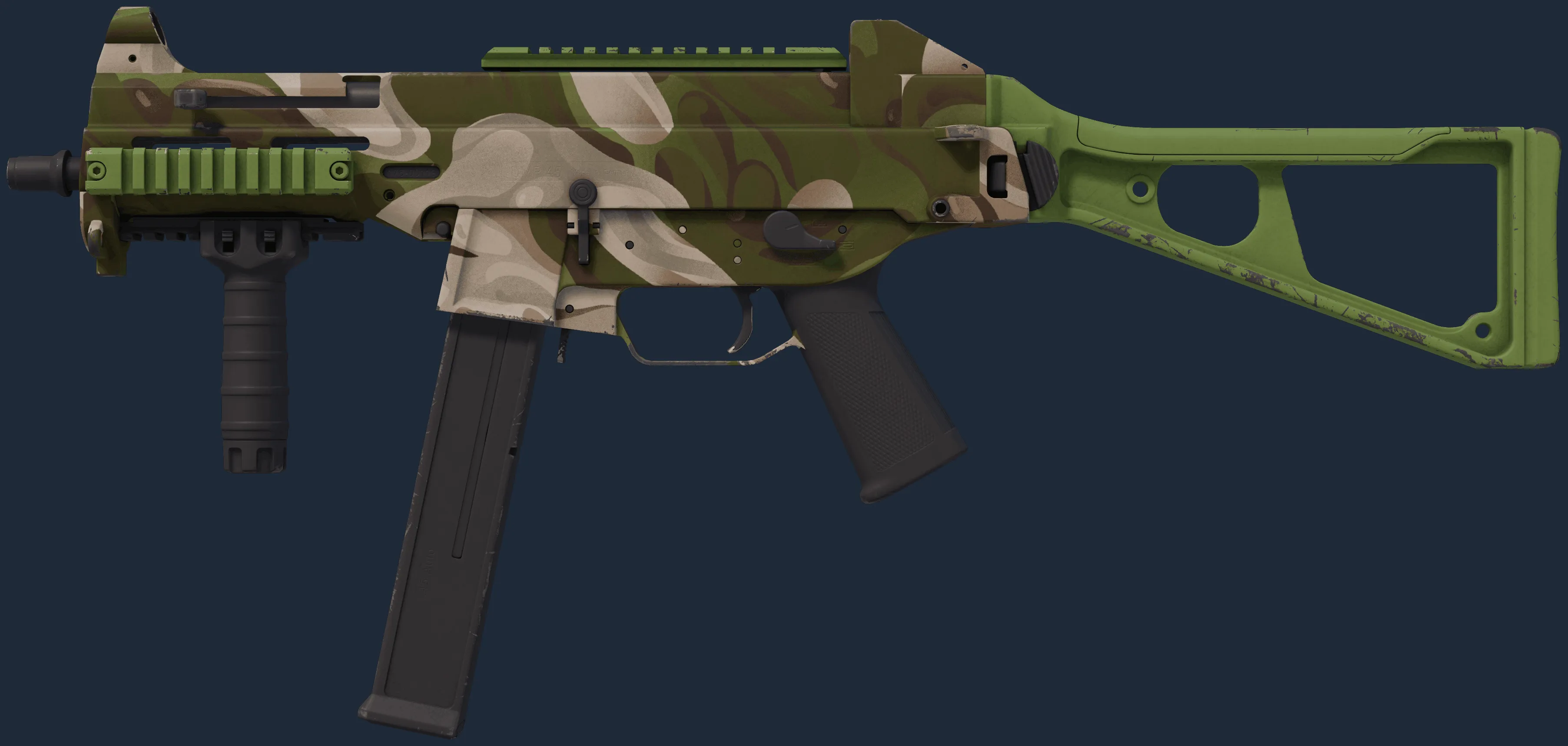 UMP-45 | Green Swirl (Minimal Wear)