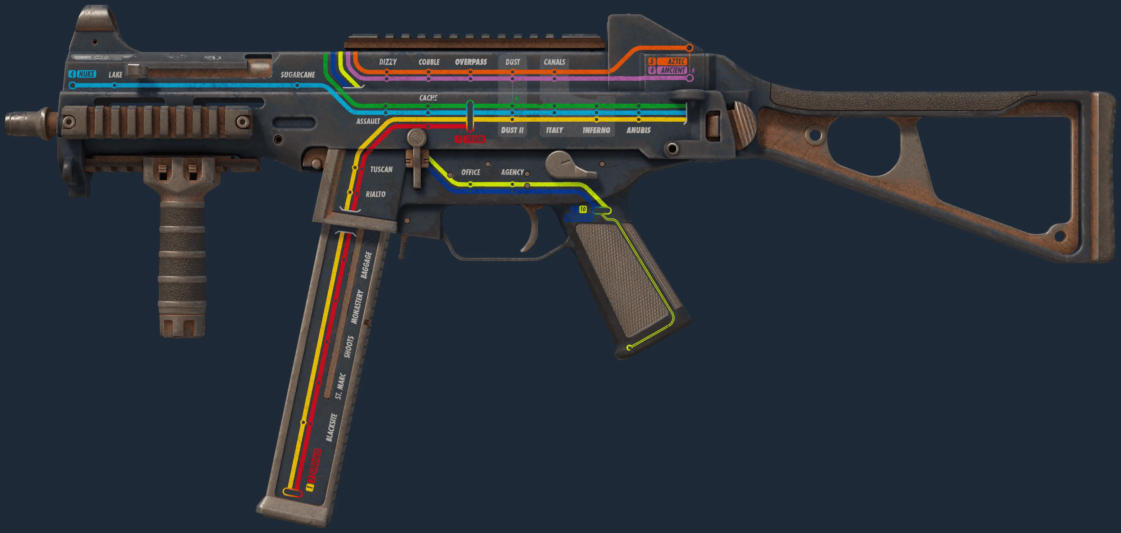 UMP-45 | Late Night Transit (Battle-Scarred)